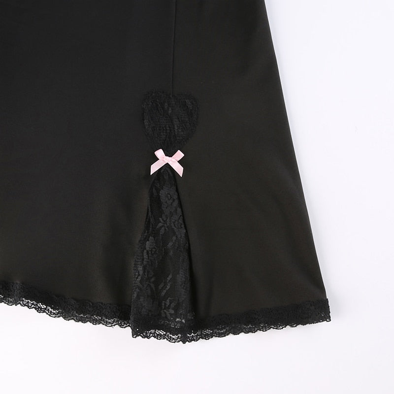 Elegant Bowknot Lace Heart Lingerie Dress