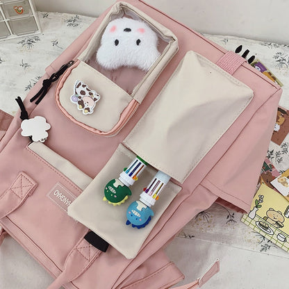 Large Pastel Waterproof Backpack Handbag