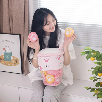 Smiling Kawaii Boba Dessert Plushies