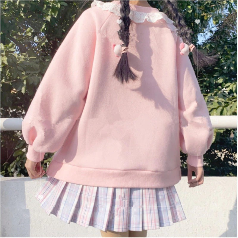 Kawaii Harajuku Sissy Lamb Candy Sweatshirt - Sweeten Your Style with Adorable Comfort! 🐑🍬