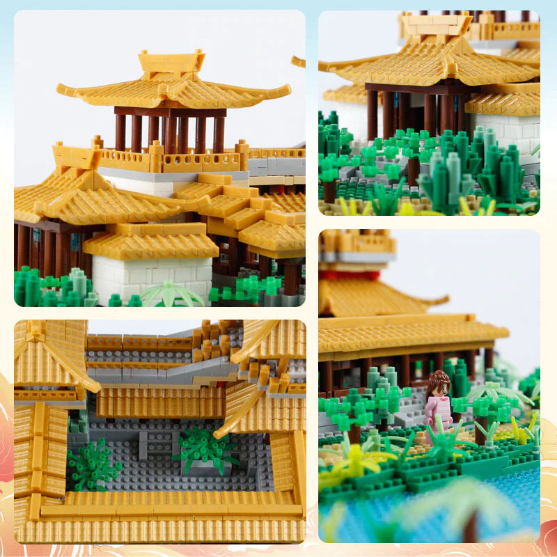 The Lake Village Golden Pagoda Temples Nano Building Set