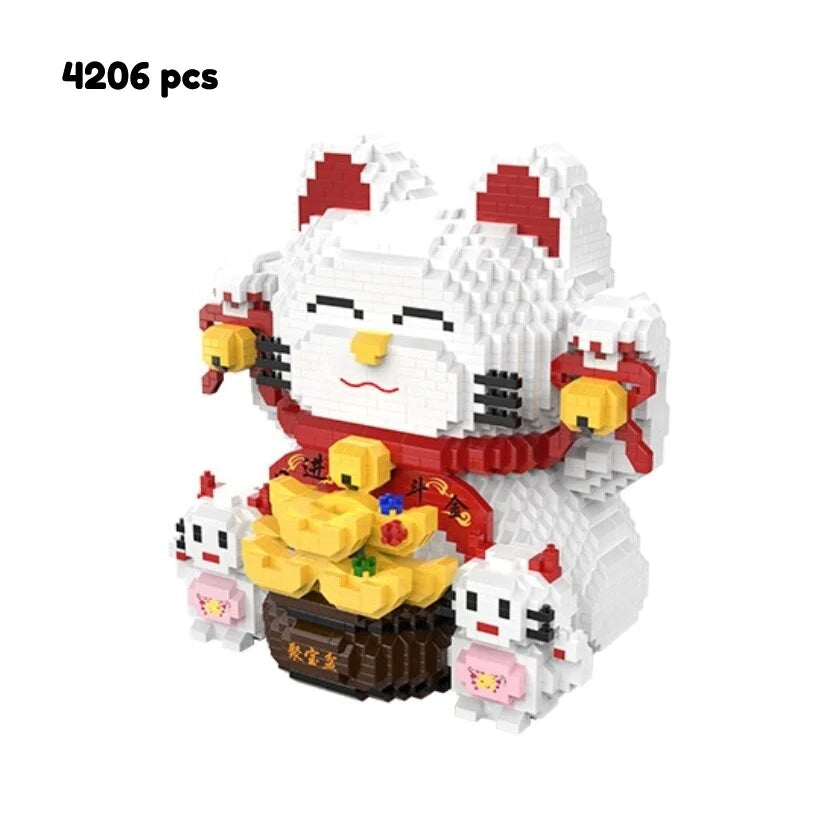 Get lucky With Our Golden Nugget Lucky Cat And Lucky Man Nano Building Set