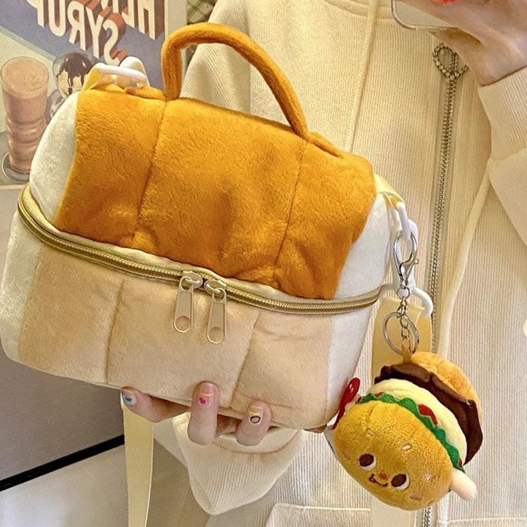 Kawaii Baked Bread Plush Backpack - Kawaii Bag
