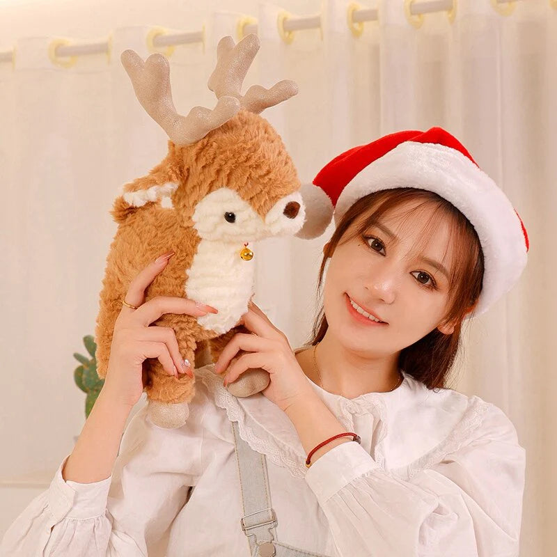 Fluffy Kawaii Christmas Tree & Reindeer Plushie