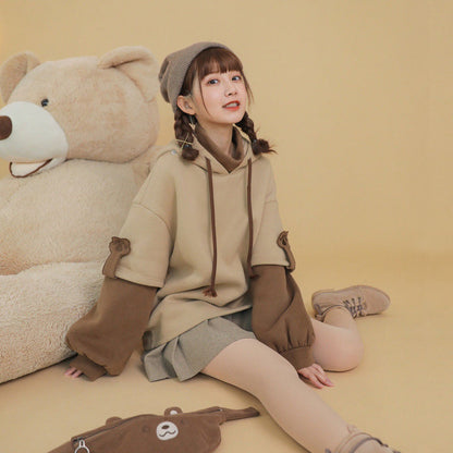 Kawaii Harajuku Fanny Pack Bear Sweatshirt Hoodie