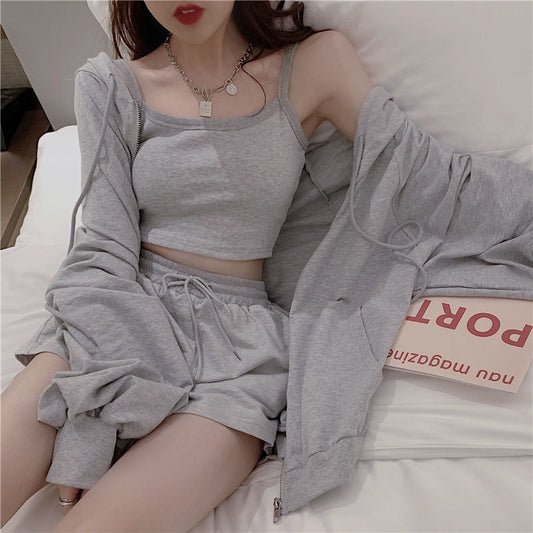 Kawaii Trendy Hoodie Style Three Piece Set - Your Perfect Casual Outfit