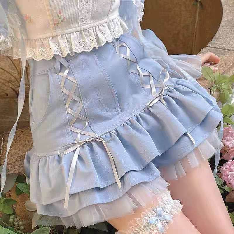 Blue skirt high outlet waist