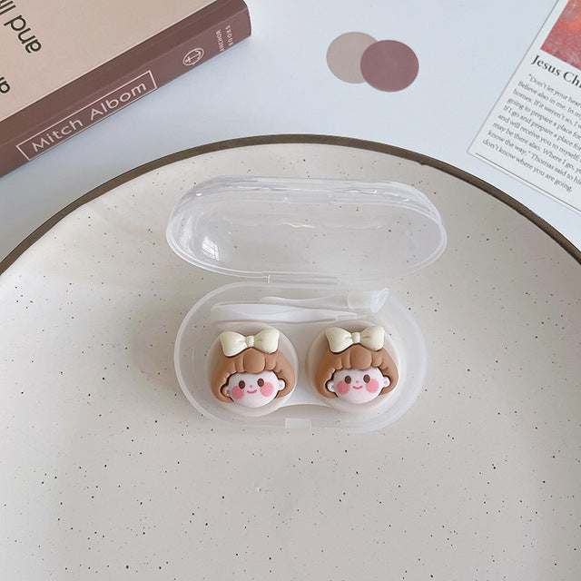 Kawaii Cat Paw Brown Cute Contact Lens Case