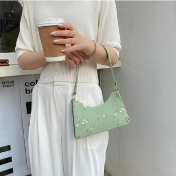 Timeless Elegance: Lace Floral Shoulder Bag - Kawaii Shoulder Bag