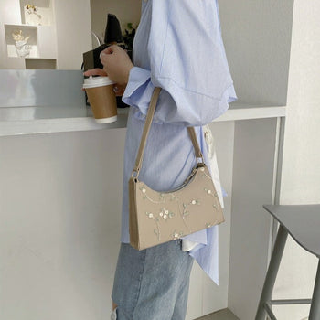 Timeless Elegance: Lace Floral Shoulder Bag - Kawaii Shoulder Bag