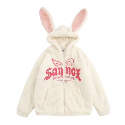 Whiskers and Letters: Bunny-Inspired Streetwear Magic - Wrap Yourself in Playful Elegance! 💌🧥