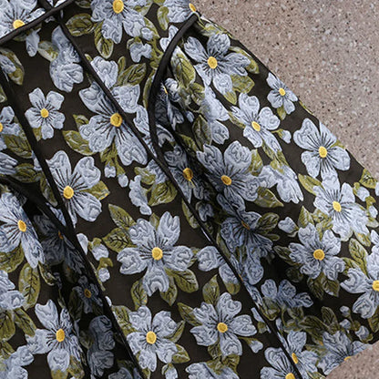 Floral Magic: The Puff Sleeve A-Line Dress for Vintage Lovers