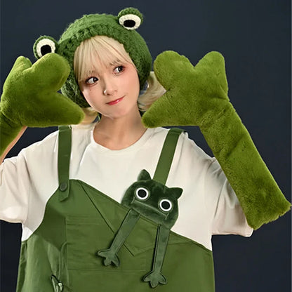 Hop into Fun: Cartoon Frog T-shirt Dress