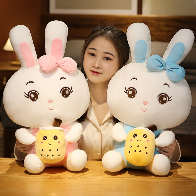 Boba Bunny Stuffed Animals Kawaii Couple Plushies