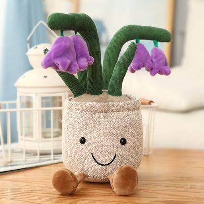 Kawaii Buddy Bell Flower Pot Plushies