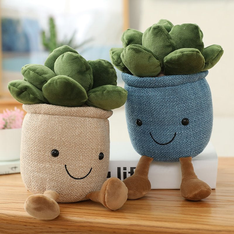 Kawaii Buddy Moonstones Flower Pot Plush