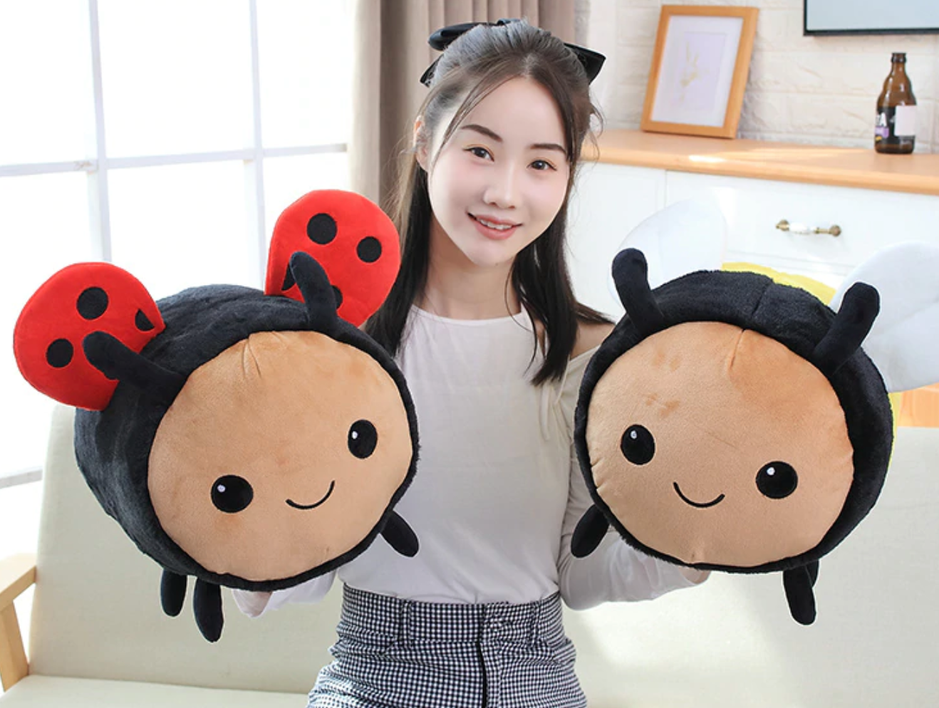 Kawaii Busy Ladybug Bumblebee Plushies