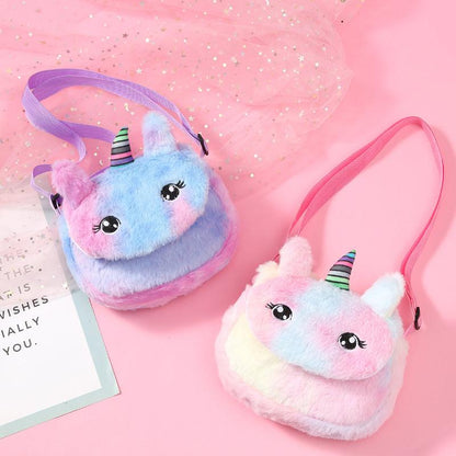 Plush Unicorn Over the Shoulder Small Messenger Bag