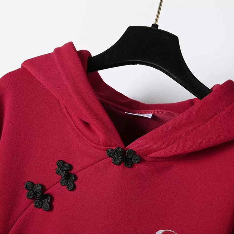 Blessing Swan Embroidery Hoodie Sweatshirt Dress - Embrace Elegance! 🦢👗