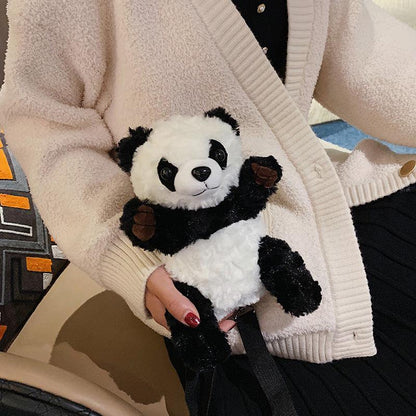 Kawaii Panda Plush Shoulder Bag - Kawaii Bag - Kawaii Backpack - Kawaii Mini Backpack