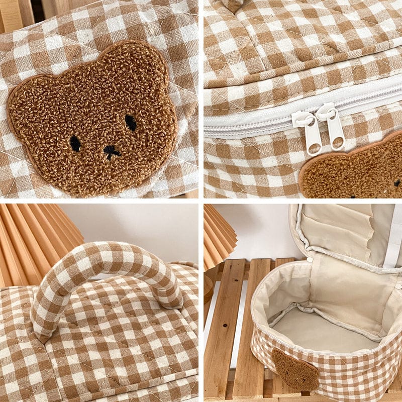 Kawaii Bear Cosmetic Bag Pouch - Kawaii Bag - Kawaii Backpack - Kawaii Mini Backpack