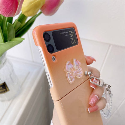 Cute Pastel Butterfly Bracelet Phone Case Samsung Galaxy Z Flip 3