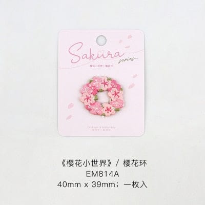 Cute Sakura Flower Embroidery iron on Patches