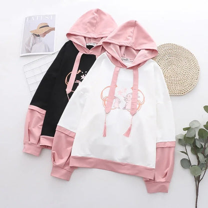 Sakura Dreams: Kawaii Bunny Hoodie - Cozy Up in Cute Comfort! 🌸🐰