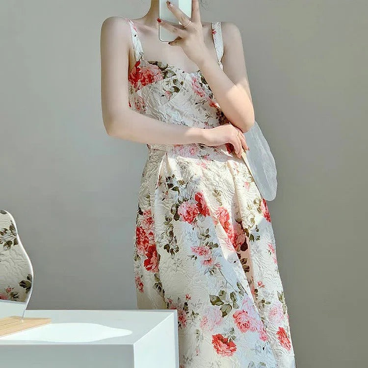 Berrylush Curve Plus Size Maroon Floral Printed A-Line Maxi Dress