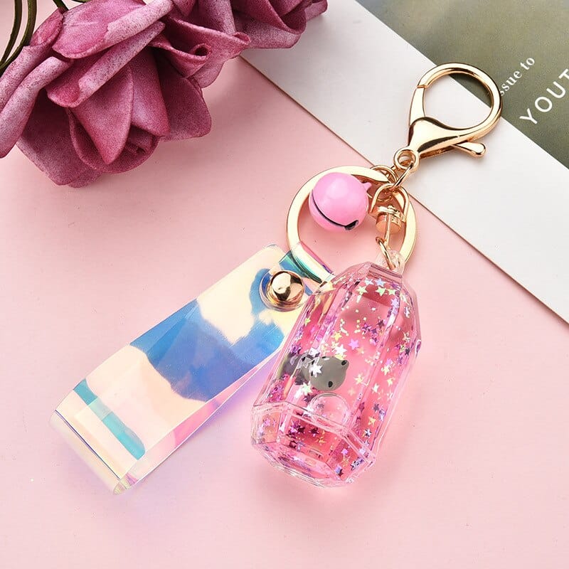 Diamond Friend Glitter Liquid Keychain