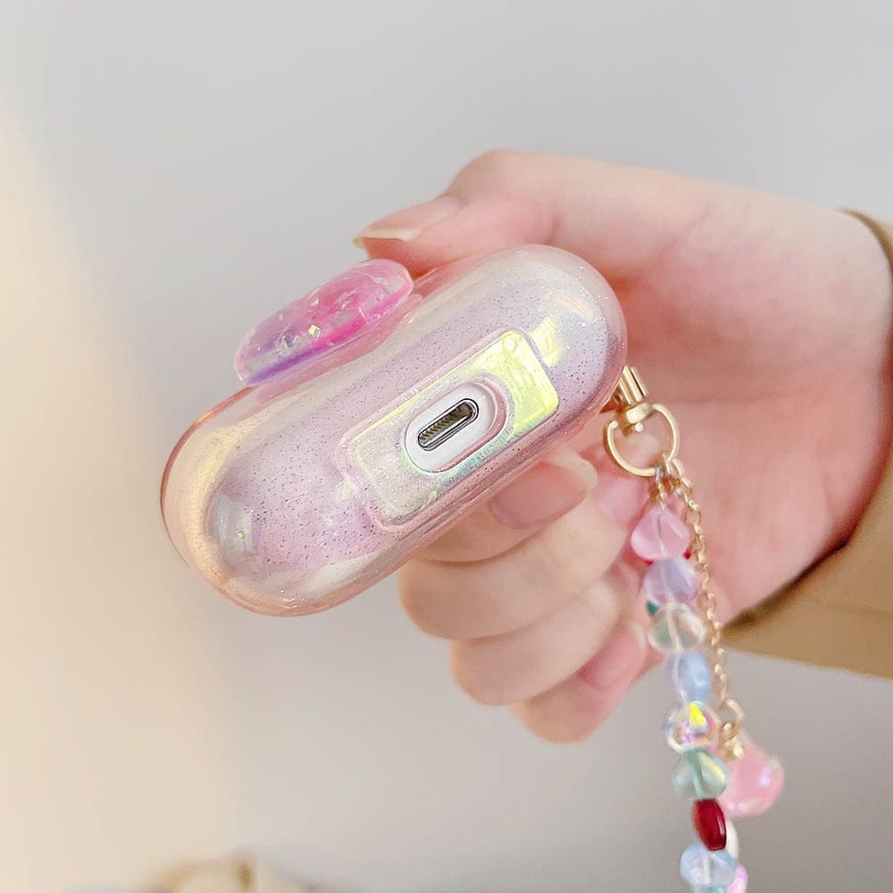 Dreamy Pink Bling AirPods 1 2 Pro 3 Case