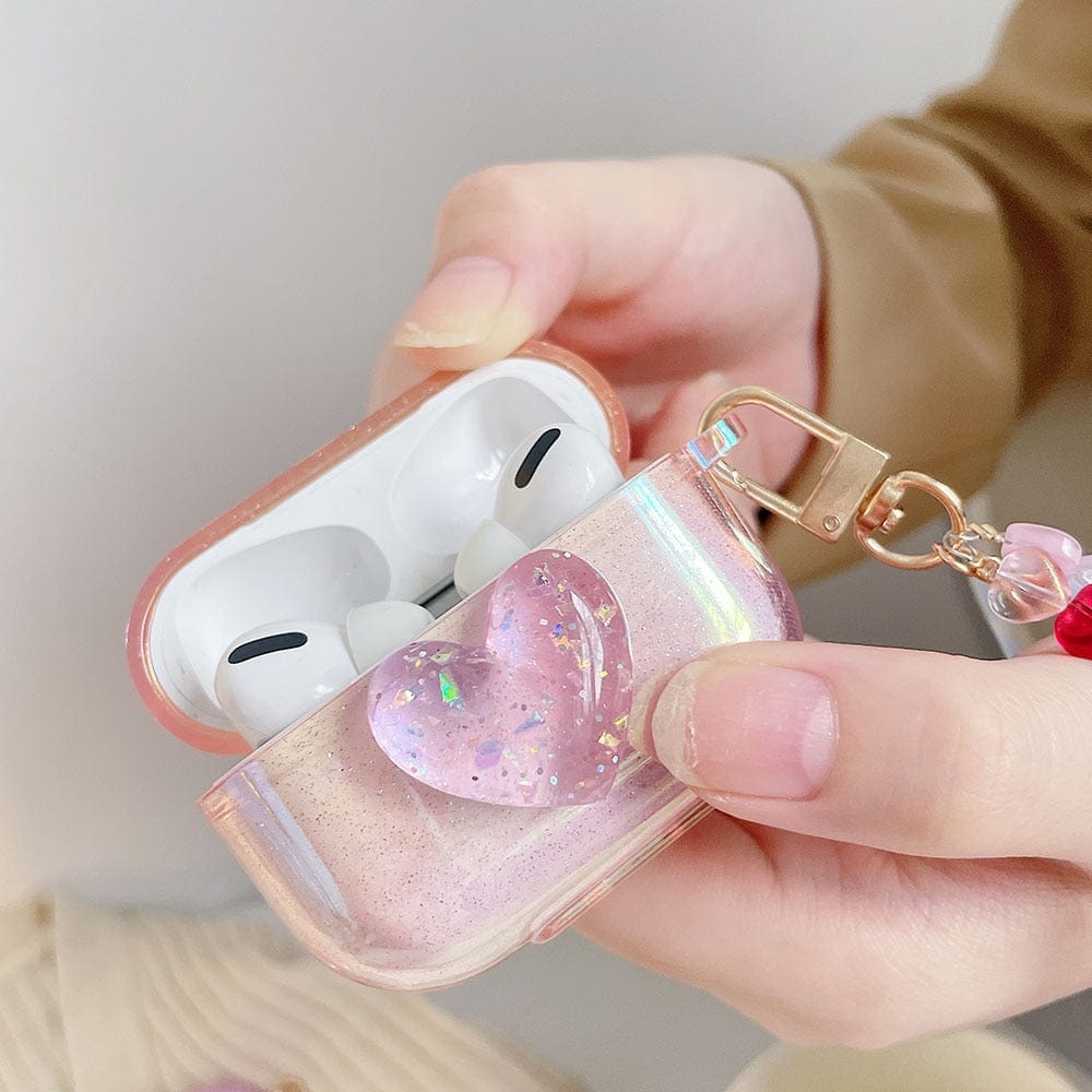 Dreamy Pink Bling AirPods 1 2 Pro 3 Case