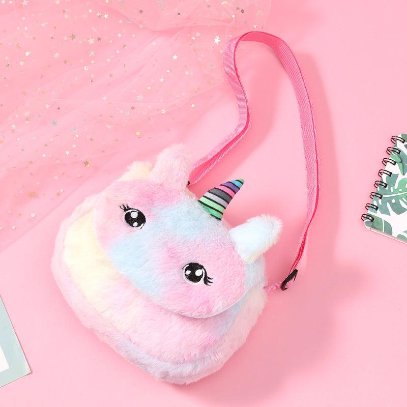 Plush Unicorn Over the Shoulder Small Messenger Bag