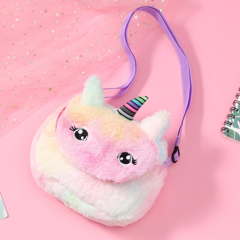 Plush Unicorn Over the Shoulder Small Messenger Bag