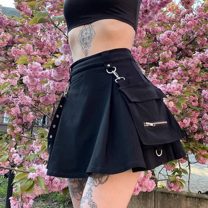 Harajuku Goth High Waist Mini Skirt