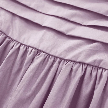 Vintage Charm: Long Sleeve Lace Cardigan and Ruffled Slip Dress
