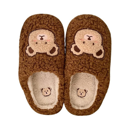 Kawaii Plush Bear Fluffy Cute Slippers