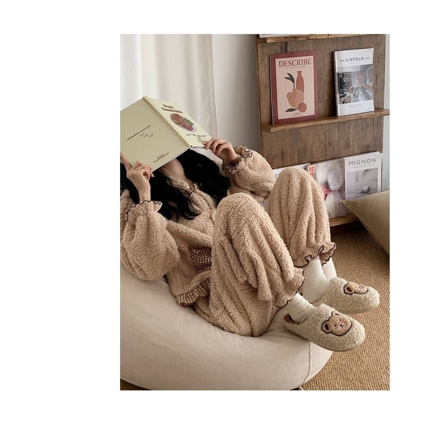 Kawaii Plush Bear Fluffy Cute Slippers