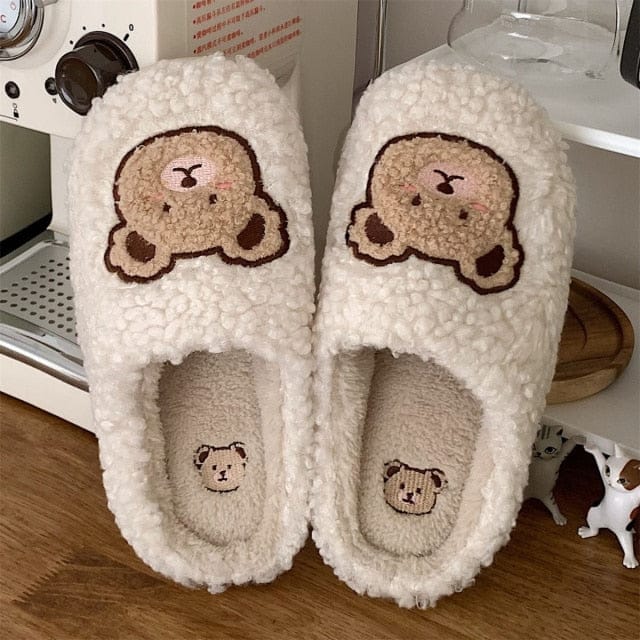 Plush discount fluffy slippers