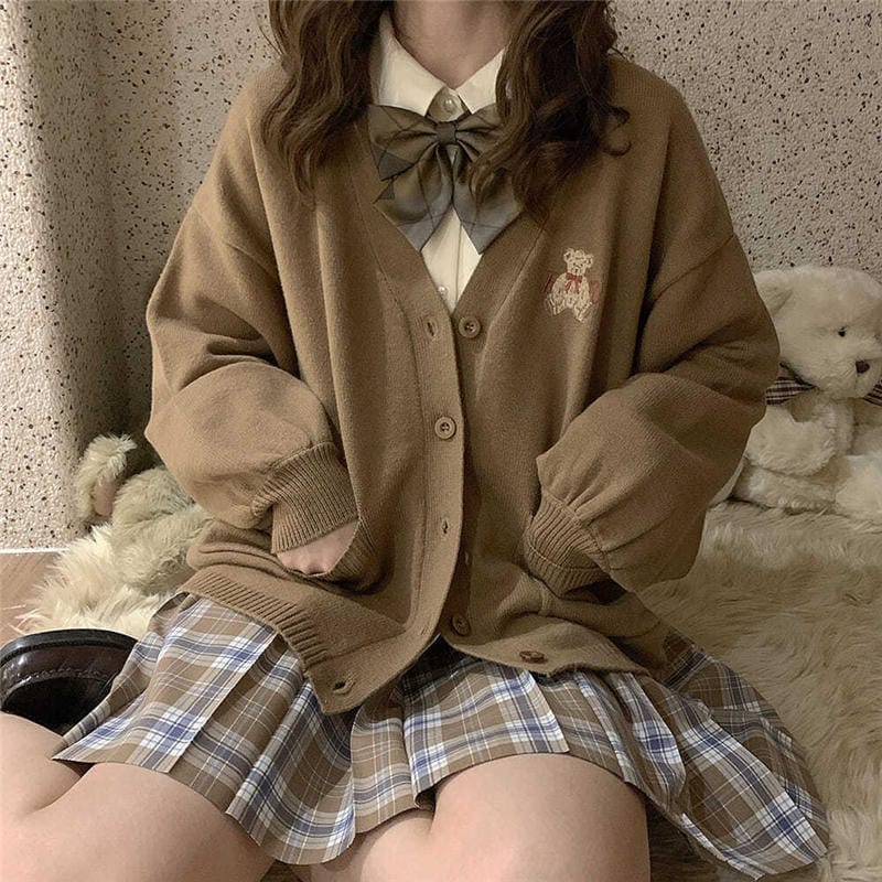 Kawaii Bear Sweater Cute Cardigan