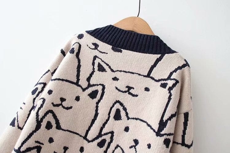 Kawaii Cat Cute Knit Cardigan