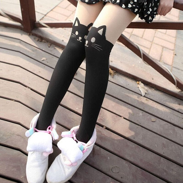 Kawaii cat thigh high tights/pantyhose · Cute Kawaii · Online Store Powered  by Storenvy