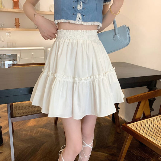 Kawaii Cottage-core High Waist Mini Skirt