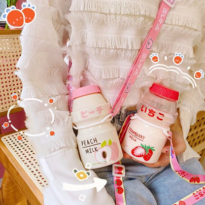 Kawaii Cute Fruity Milk Water Bottle