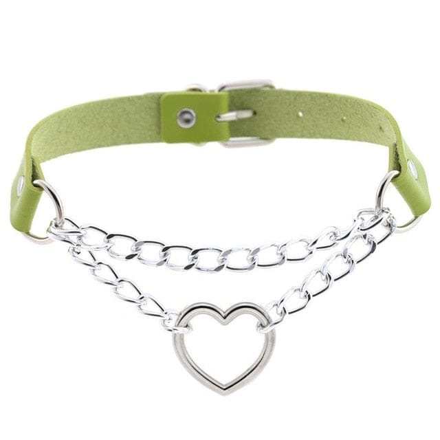 Kawaii Goth Heart Chain Choker | 16 Colours