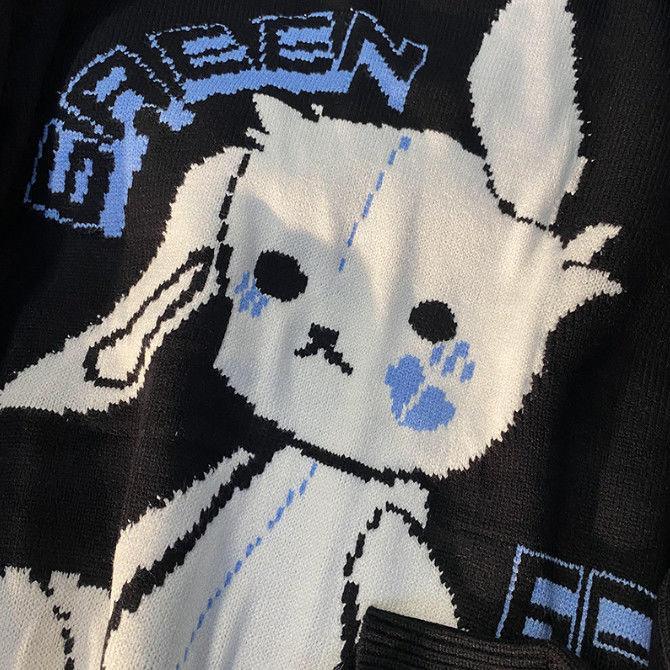 Kawaii E-Girl Bunny Sweatshirt - Embrace Adorable E-Style 🐰🌟