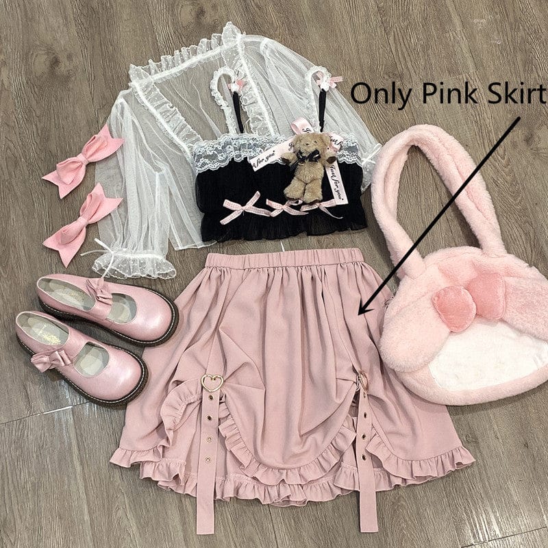 Kawaii pink outlet skirt outfit