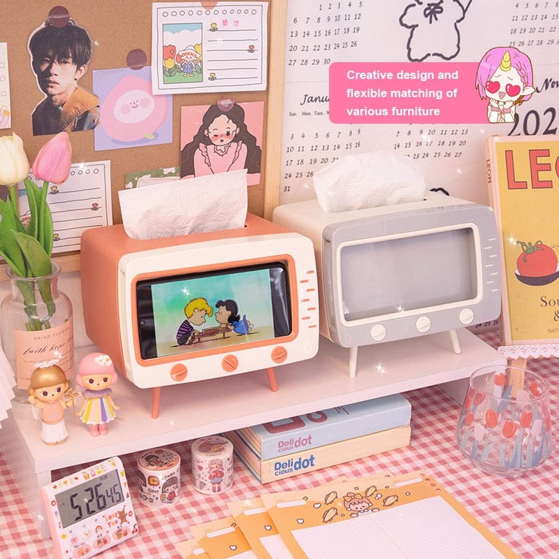 Kawaii TV Tissue Box