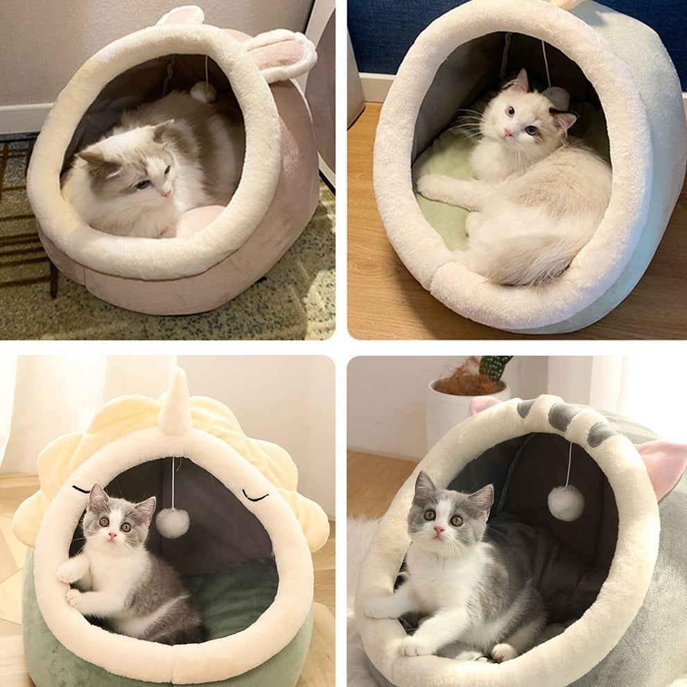 Adorable Cat Dog Pet Beds Hideout Caves