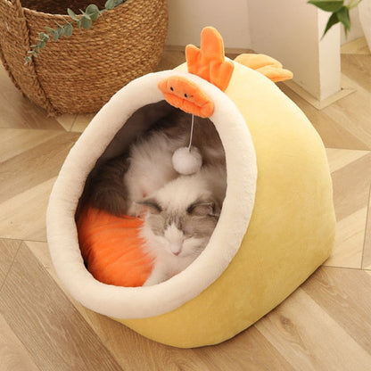 Adorable Cat Dog Pet Beds Hideout Caves